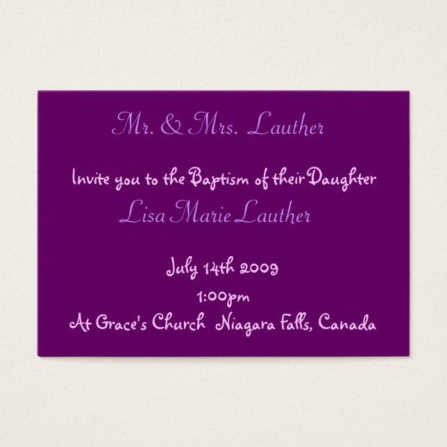 Baptême de bébé ange (Devant)