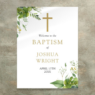 Baptême de verdure Affiche de bienvenue de baptême