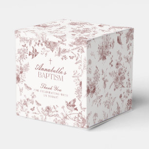 Baptême Floral De Jouy Toile Bourgogne Ballotins