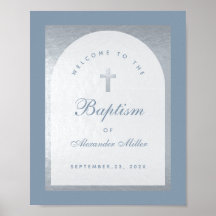 Baptême garçon Arche Arche Dusty Affiche de bienve