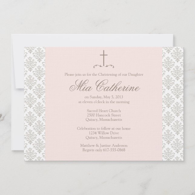 Baptême / Invitation Baptême - Personnaliser (Devant)