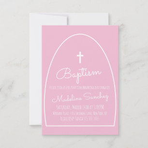 Baptême moderne Arc Baby Dedication Invitation