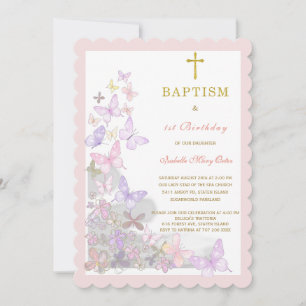 Baptême Papillon Premier et Faire-Part de Naissanc