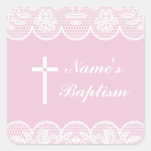 Baptême Religieux Nom Stickers Étiquettes de dente