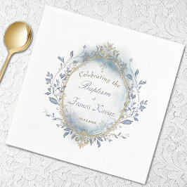 Baptism baby boy serviette