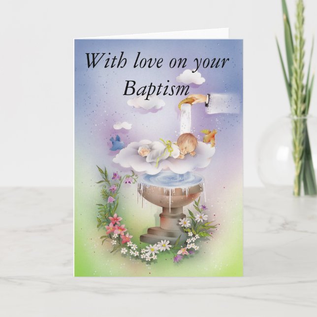 Baptism Christening baby Karte (Vorderseite)