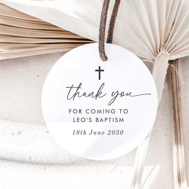 Baptism Geschenkanhänger (Zazzle Baptism Favor Tags (Front))