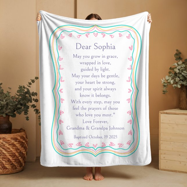 Baptism Gift Prayer Blanket from Godparents Fleece (Von Creator hochgeladen)