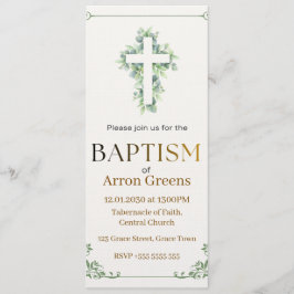 Baptism Invitation | Simple and Elegant Christian  Einladung