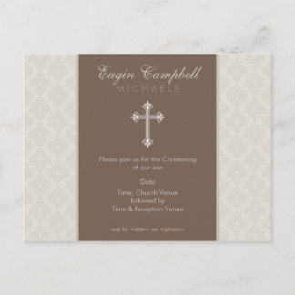 BAPTISM INVITE: oh so schön 1 Einladungspostkarte