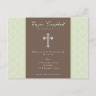 BAPTISM INVITE: oh so schön 3 Einladungspostkarte