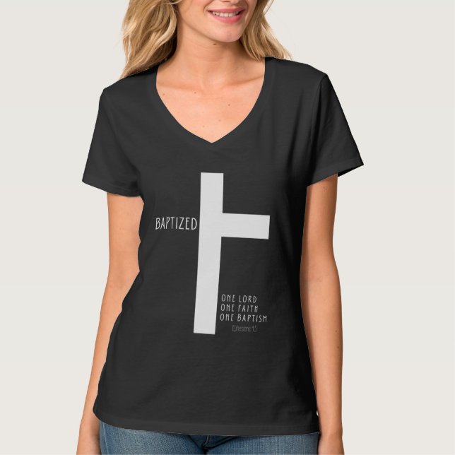 Baptism tee Eph 45 1 LORD 1 FAITH 1 BAPTISM (Vorderseite)