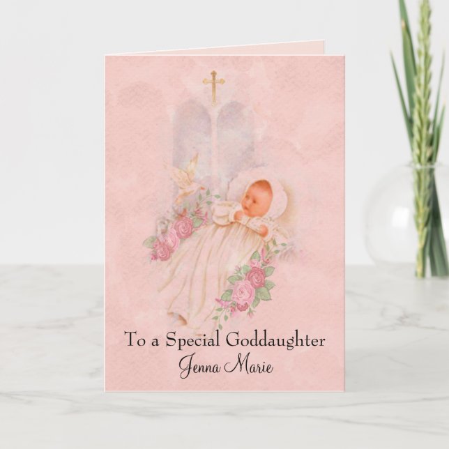 Baptismal Baby-Taufpatenttochter Karte (Vorderseite)
