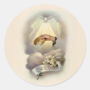 Baptismal Blessing with Holy Spirit Runder Aufkleber