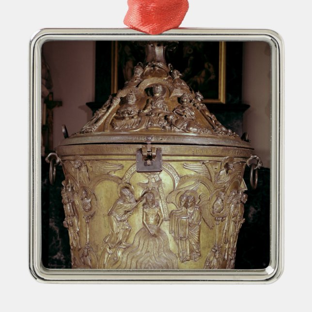 Baptismal Schriftartvertretung Silbernes Ornament (Vorne)