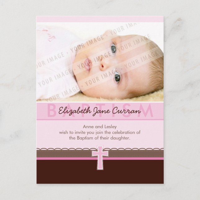 BAPTISMITTELEINLADUNG: rein 2 Einladungspostkarte (Vorderseite)