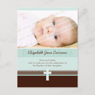 BAPTISMITTELEINLADUNG: rein 3 Einladungspostkarte