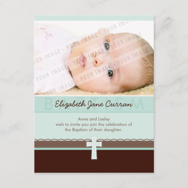 BAPTISMITTELEINLADUNG: rein 3 Einladungspostkarte (Vorderseite)