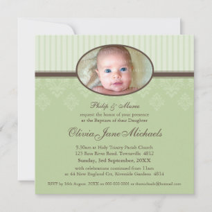 BAPTISMUS ERSUCHT: 7 SQ gesegnet Einladung