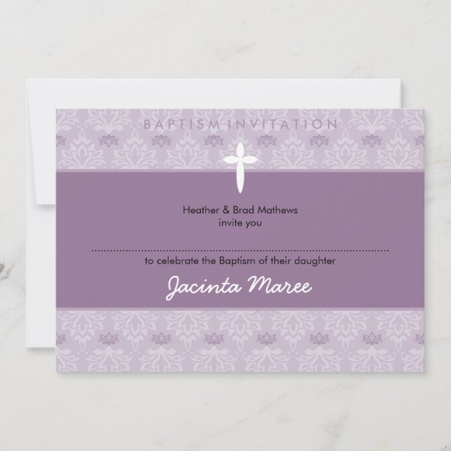 BAPTISMUS: hübsch 5aL Einladung (Vorderseite)