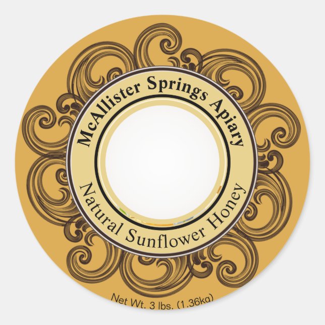 Baptiste photo Gold Honey Sticker (Devant)