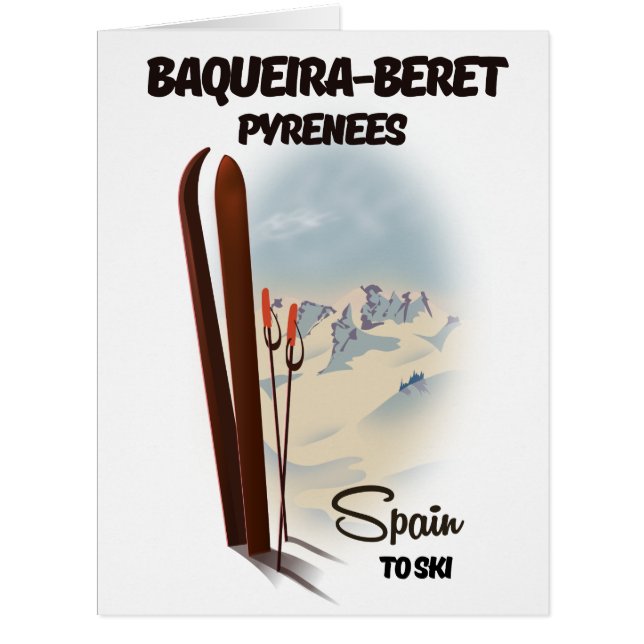 Baqueira-Beret Spanien Skiposter. (Vorderseite)