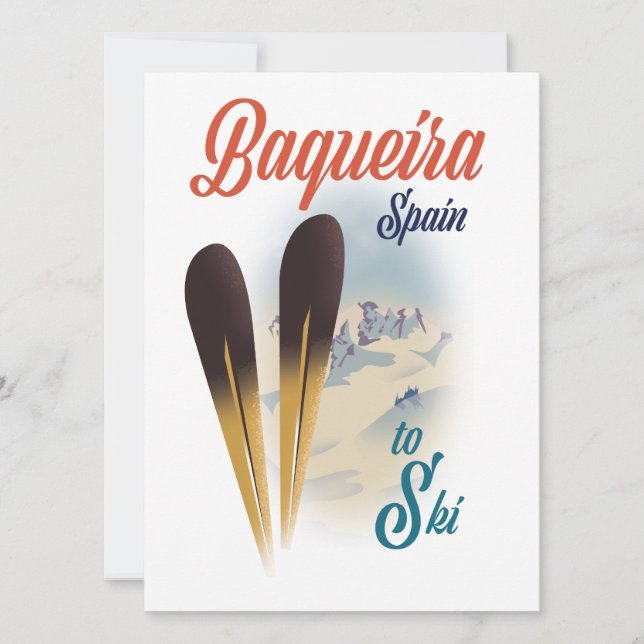 Baqueira Spanien Reiseplakat (Vorderseite)