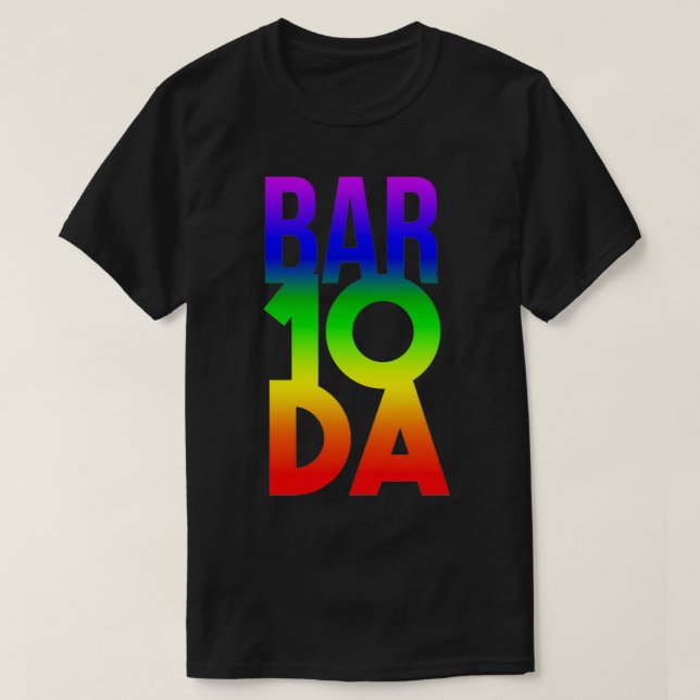 BAR 10 DA Barkeeper PRIDE Rainbow Funny Barkeeper T-Shirt (Design vorne)
