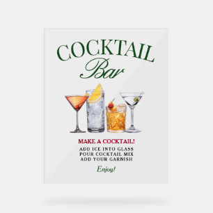 Bar à cocktails Green & Red Classy