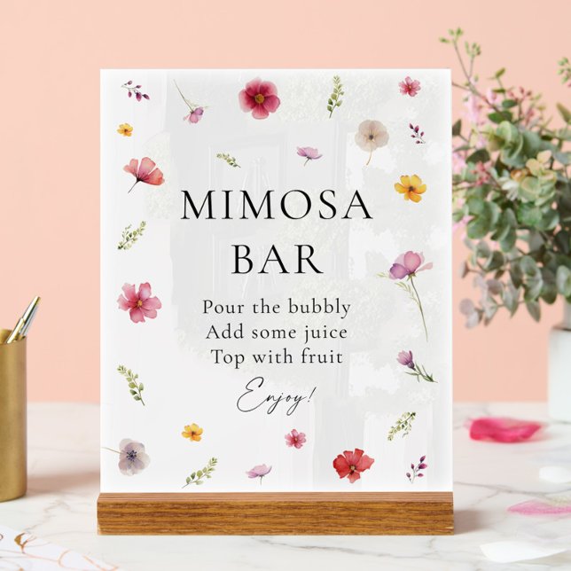 Bar à Mimosa pour une Baby Shower "Wildflower Love (Créateur téléchargé)