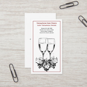 Bar à vin Vignoble Bartender Carte de visite