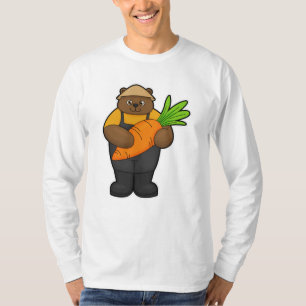 Bär als Bauer mit Karotte T-Shirt
