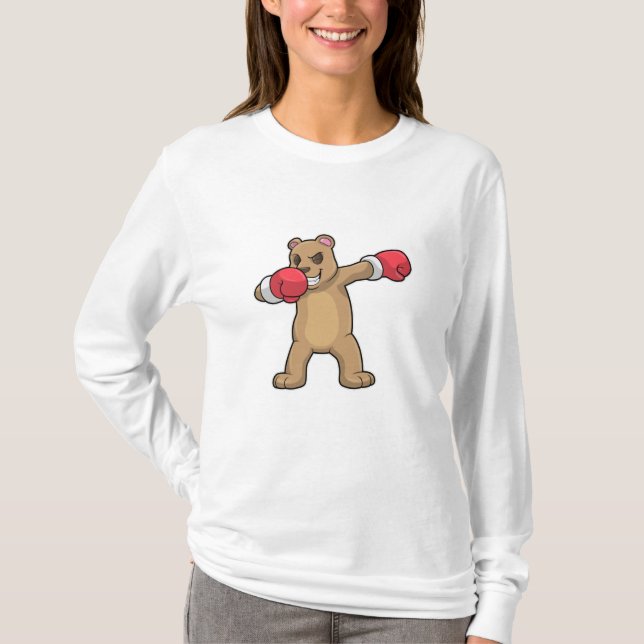 Bär als Boxer beim Boxing & Hip Hop Dance Dab T-Shirt (Vorderseite)