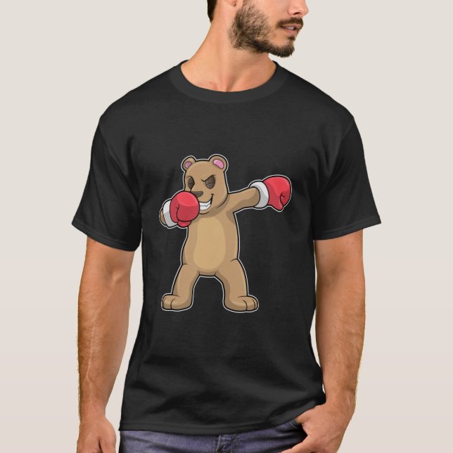 Bär als Boxer beim Boxing & Hip Hop Dance Dab T-Shirt (Vorderseite)