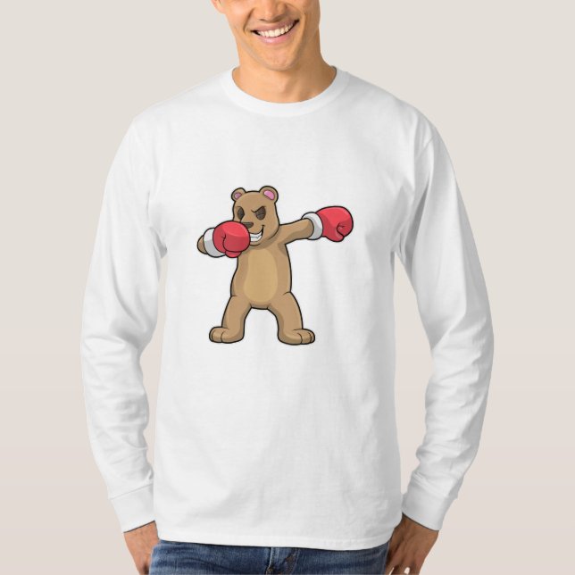 Bär als Boxer beim Boxing & Hip Hop Dance Dab T-Shirt (Vorderseite)