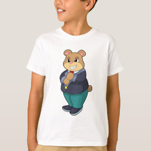 Bär als Bräutigam mit Anzug T-Shirt