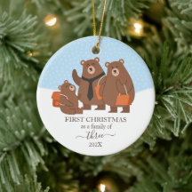 Bär als erste Weihnachtszeit als Familie von 3