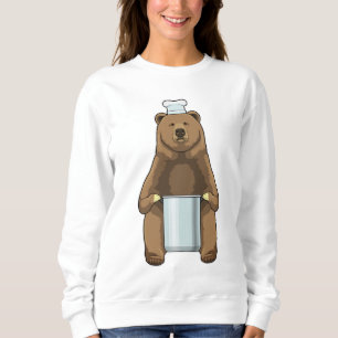 Bär als Koch mit Kochtopf Sweatshirt