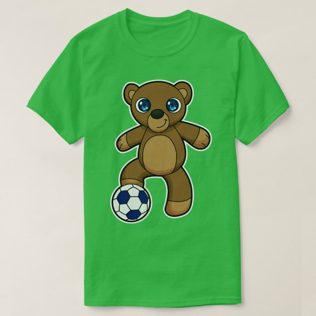 Bär als Spieler mit Kugel T-Shirt (Design vorne)