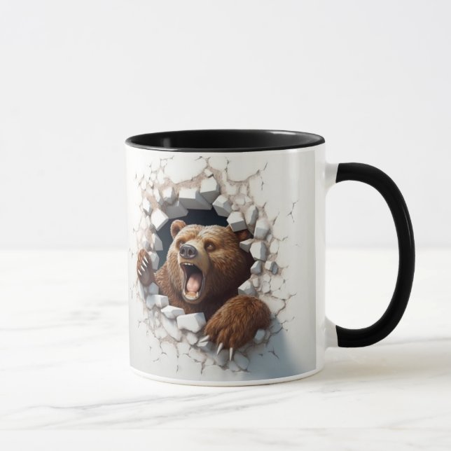 Bär an knackiger Wand Tasse (Rechts)