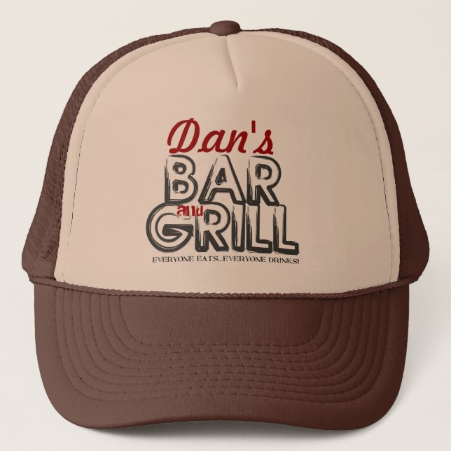 Bar and Grill Trucker Hat Truckerkappe (Vorderseite)