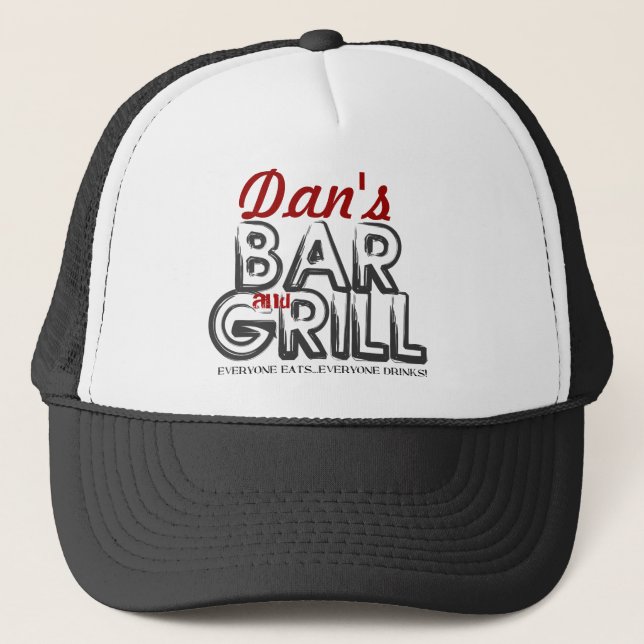 Bar and Grill Trucker Hat Truckerkappe (Vorderseite)