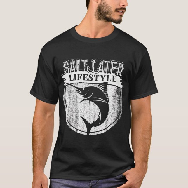 Bär Angelrute T-Shirt (Vorderseite)