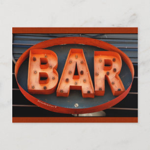 Bar - Angesagte Vintage Bar Fotografie Postkarte