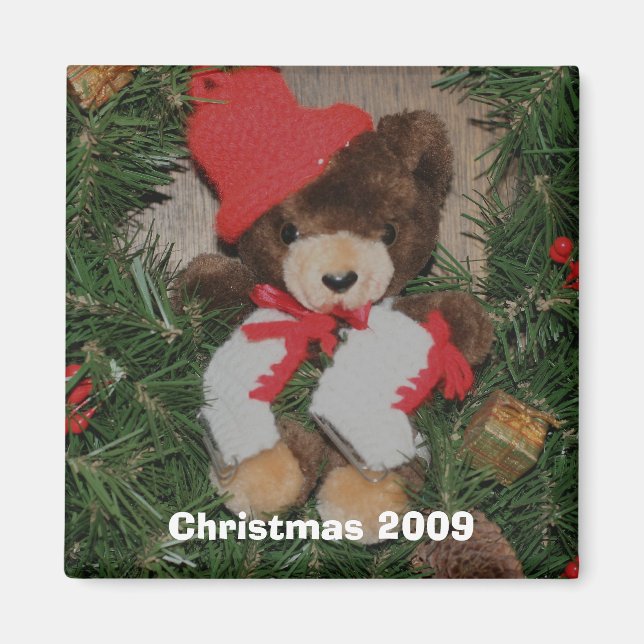 Bär auf dem Weihnachtsmagnet Magnet (Vorne)
