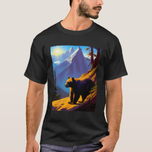 Bär auf der Morgensonne T-Shirt