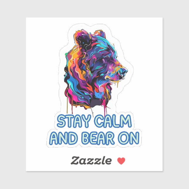 Bär Aufkleber (Blatt)