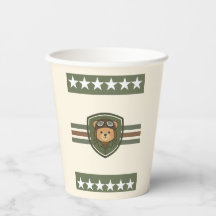 Bär-Aviator Militärparty-Papierbecher