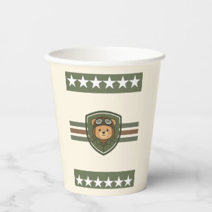 Bär-Aviator Militärparty-Papierbecher Pappbecher