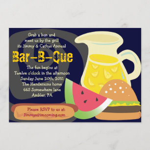Bar-b-Que Sommer-Party Einladung